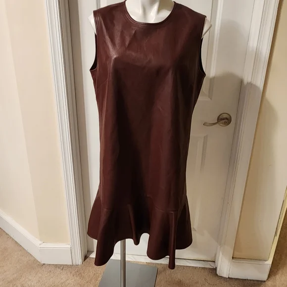 knee length dresses for ladies BCBG Faux Leather Dress Size: L